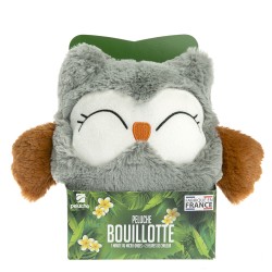 Bouillotte Chouette grise micro-ondes | Pelucho