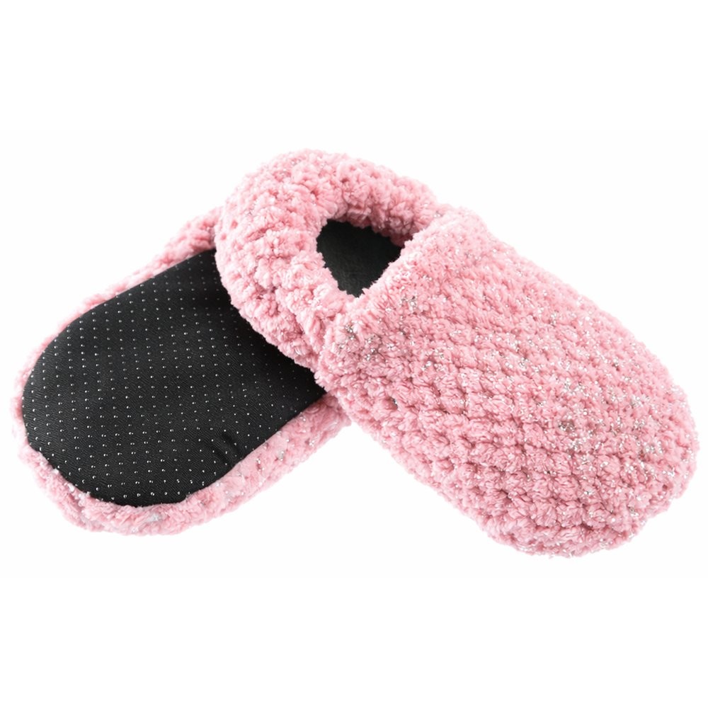 Chaussons chauffants rose paillette| Pelucho, vos bouillottes françaises