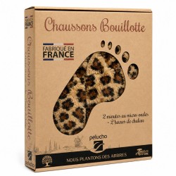 Chaussons chauffants Leopard| Pelucho bouillottes françaises