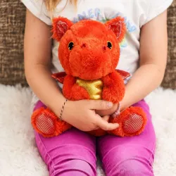 Bouillotte dragon rouge micro-ondes | Pelucho