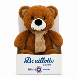 Bouillotte Ours marron micro-ondes | Pelucho, vos bouillottes françaises